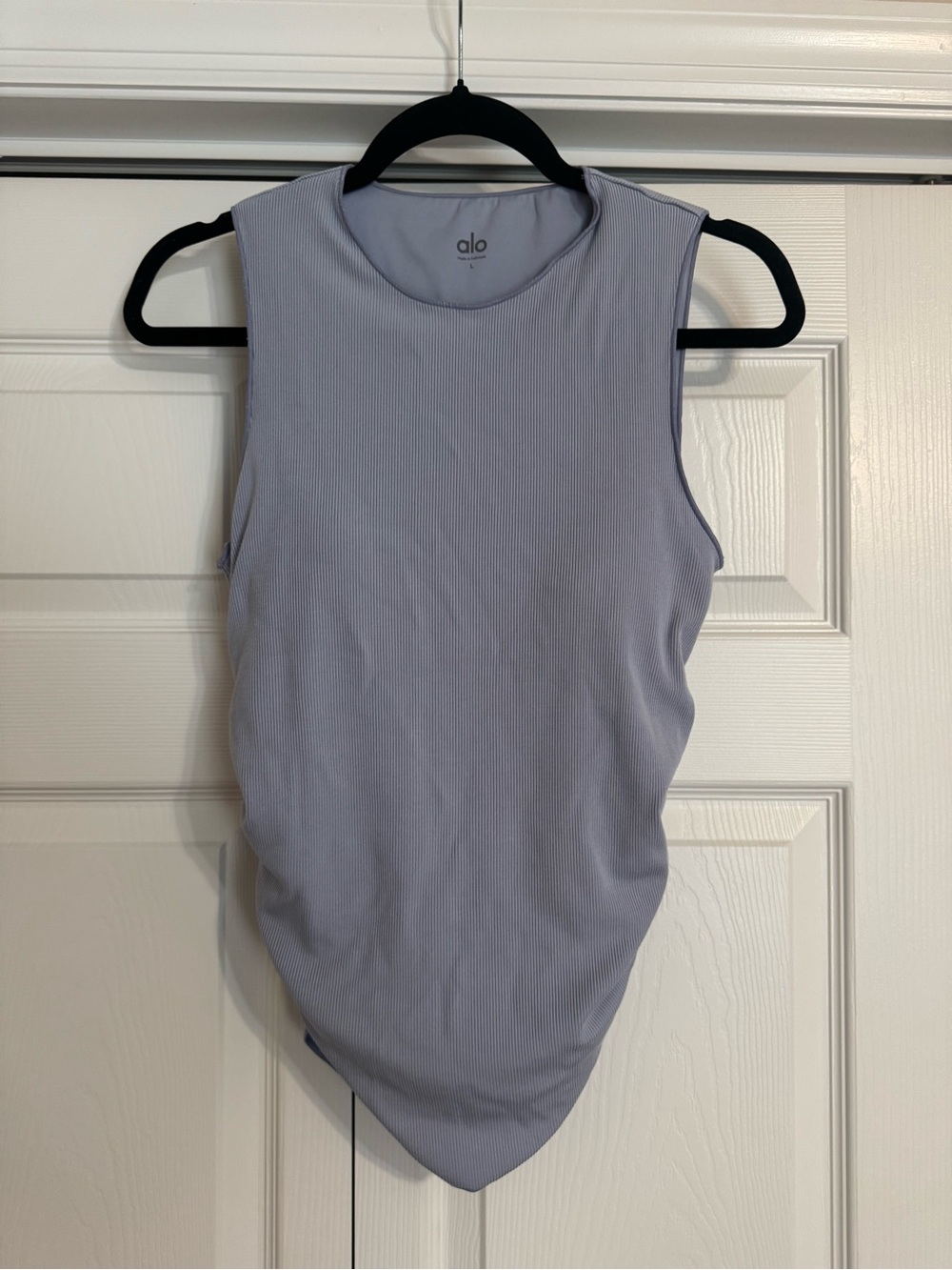 ALO Yoga Lavender Ribbed Crewneck Tank